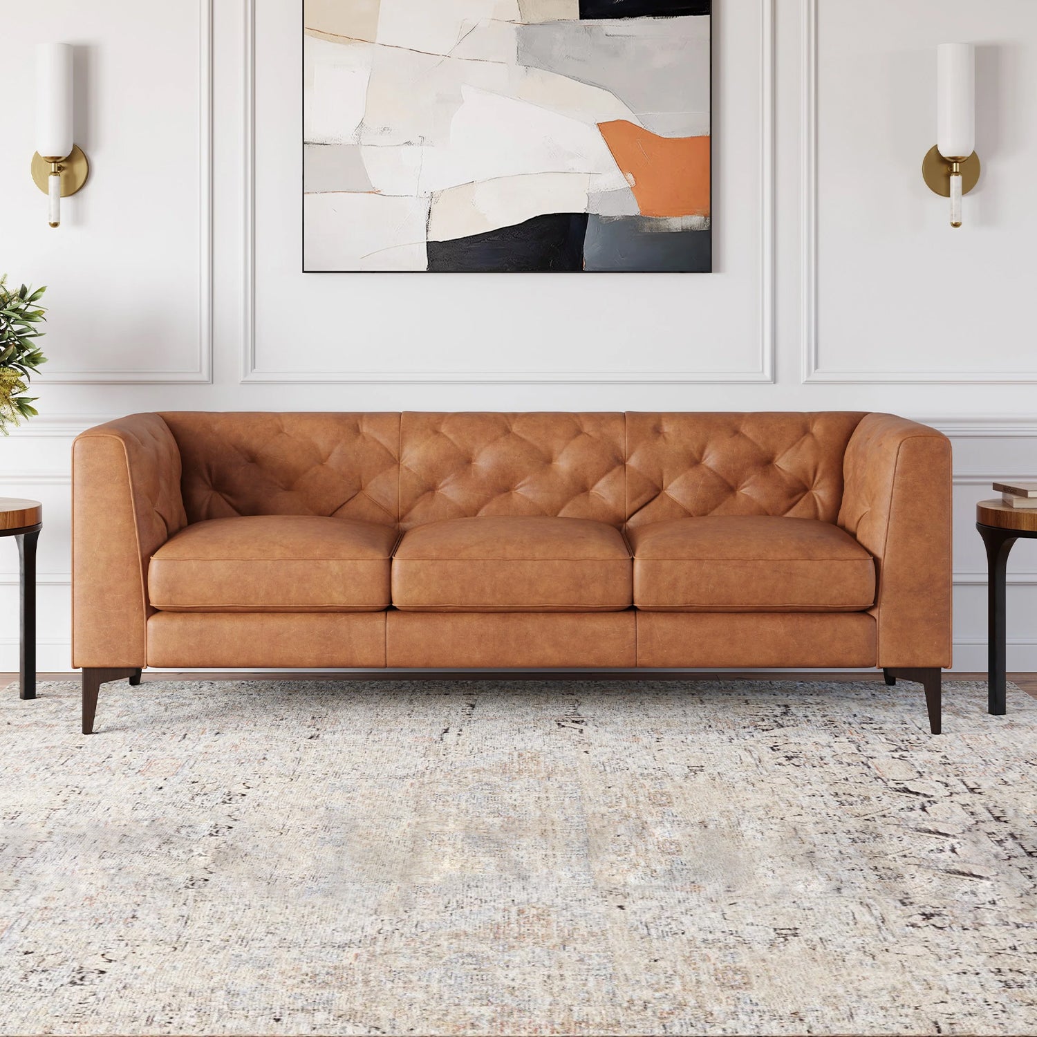 Archer 89" Leather Sofa